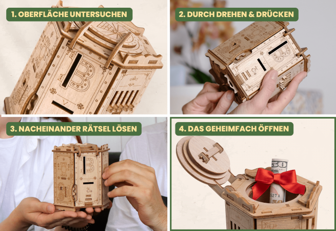Fotos und Abbildungen von Rätselbox Set | Fortgeschritten | Cryptex Gratis. ESC WELT.
