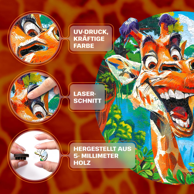 Fotos und Abbildungen von Funny Giraffe Puzzle 500 pieces. ESC WELT.