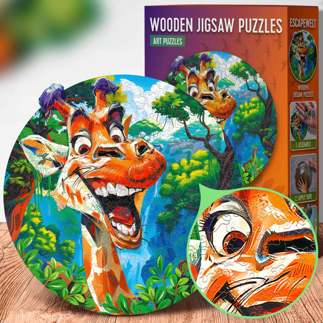 Fotos und Abbildungen von Funny Giraffe Puzzle 500 pieces. ESC WELT.