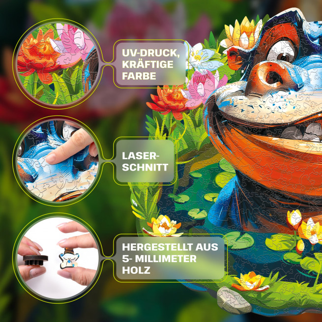 Fotos und Abbildungen von Funny Hippo Puzzle 300 pieces. ESC WELT.
