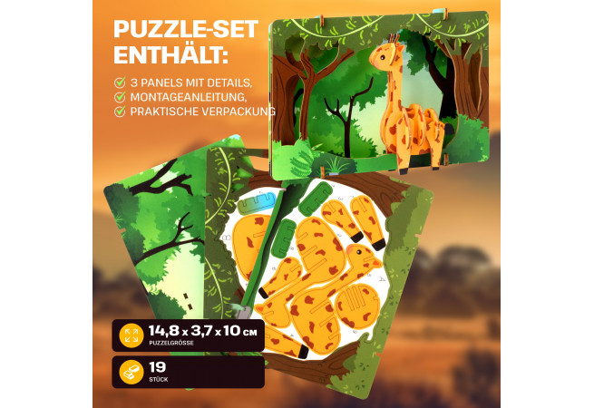 Fotos und Abbildungen von Safari Wonders 3D Puzzle Kit. ESC WELT.
