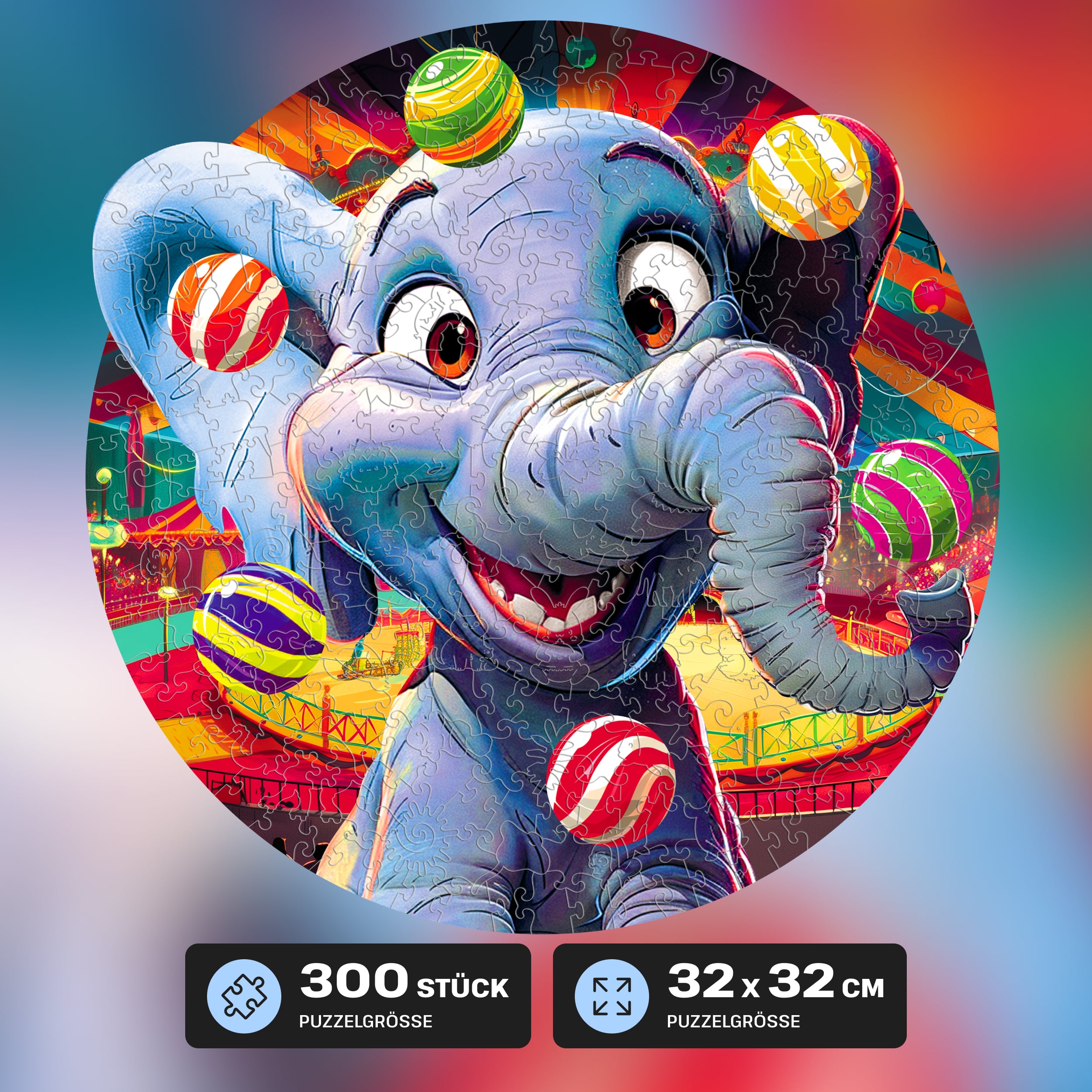 Fotos und Abbildungen von Funny Elephant Puzzle 300 pieces. ESC WELT.