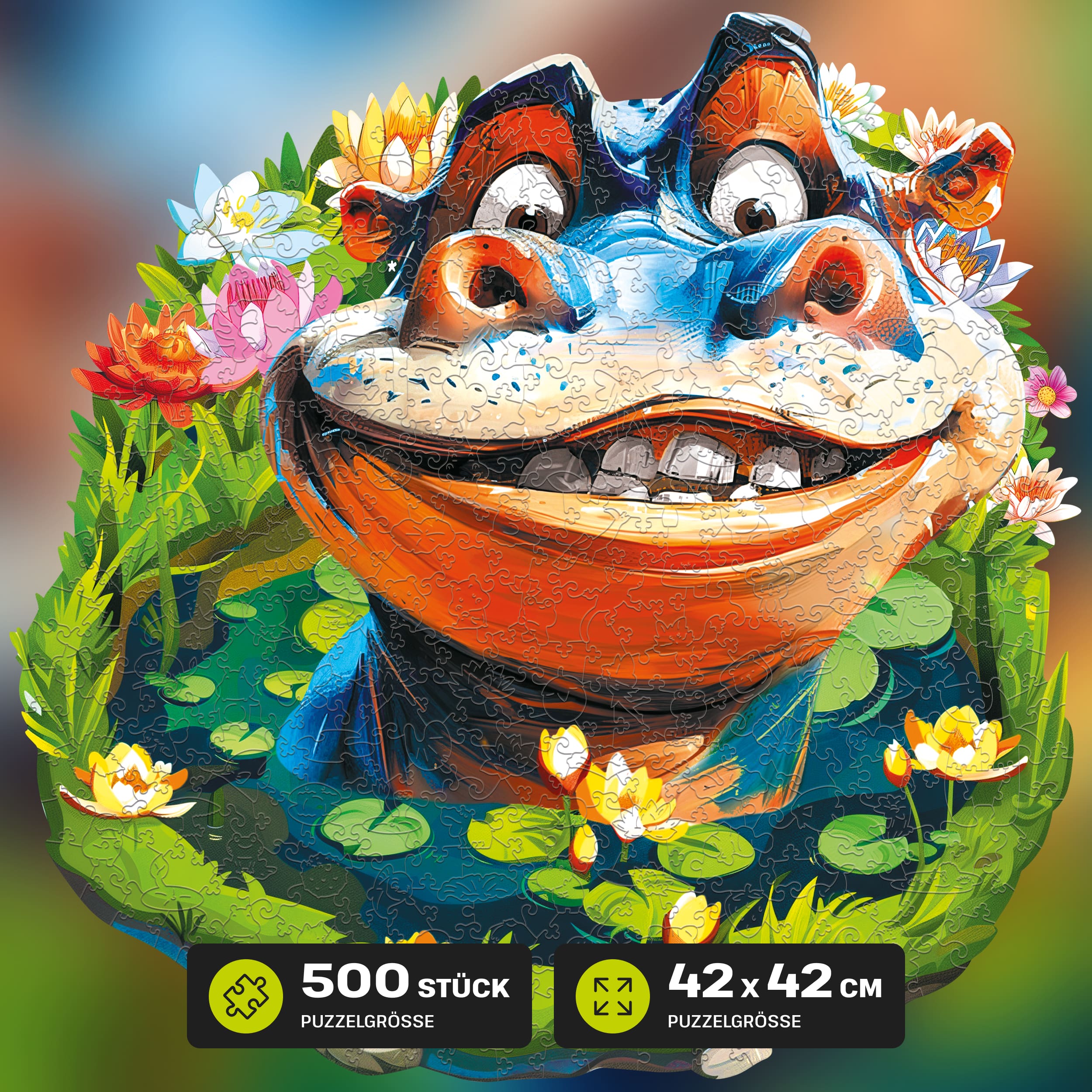 Fotos und Abbildungen von Funny Hippo Puzzle 500 pieces. ESC WELT.