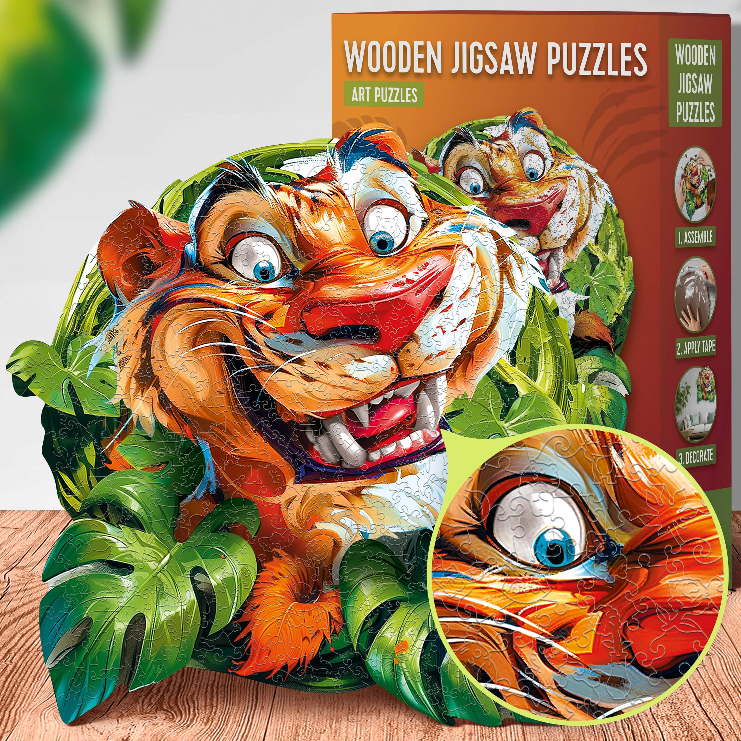 Fotos und Abbildungen von Funny Tiger Puzzle 300 pieces. ESC WELT.