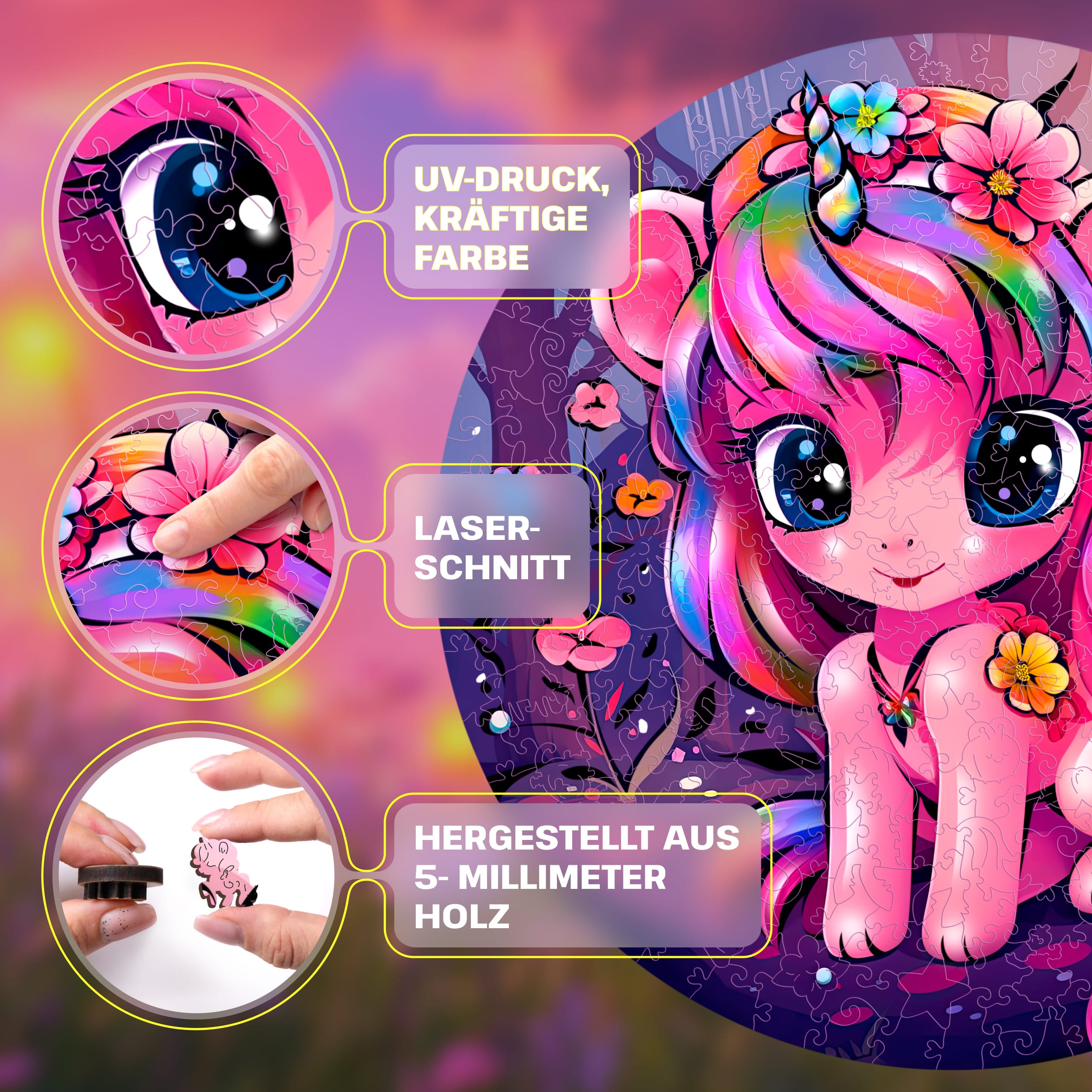 Fotos und Abbildungen von Unicorn Puzzle 300 pieces. ESC WELT.