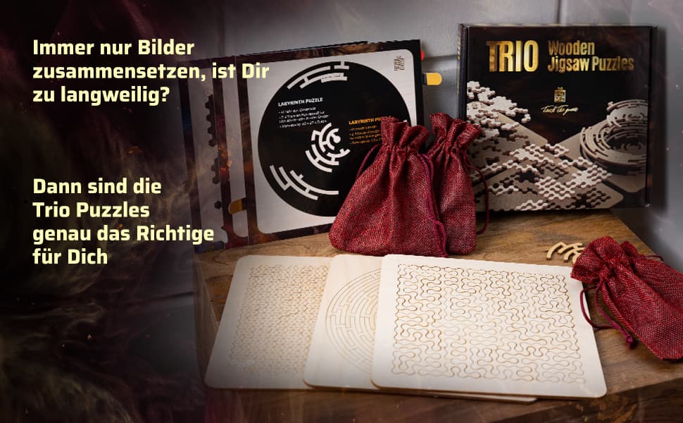Fotos und Abbildungen von Trio Wooden Jigsaw Puzzles. ESC WELT.
